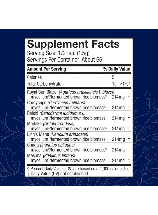 Host Defense Fungi Perfecti, Stamets 7, Mushroom Mycelium Powder, Daily Immune Support - Image 2
