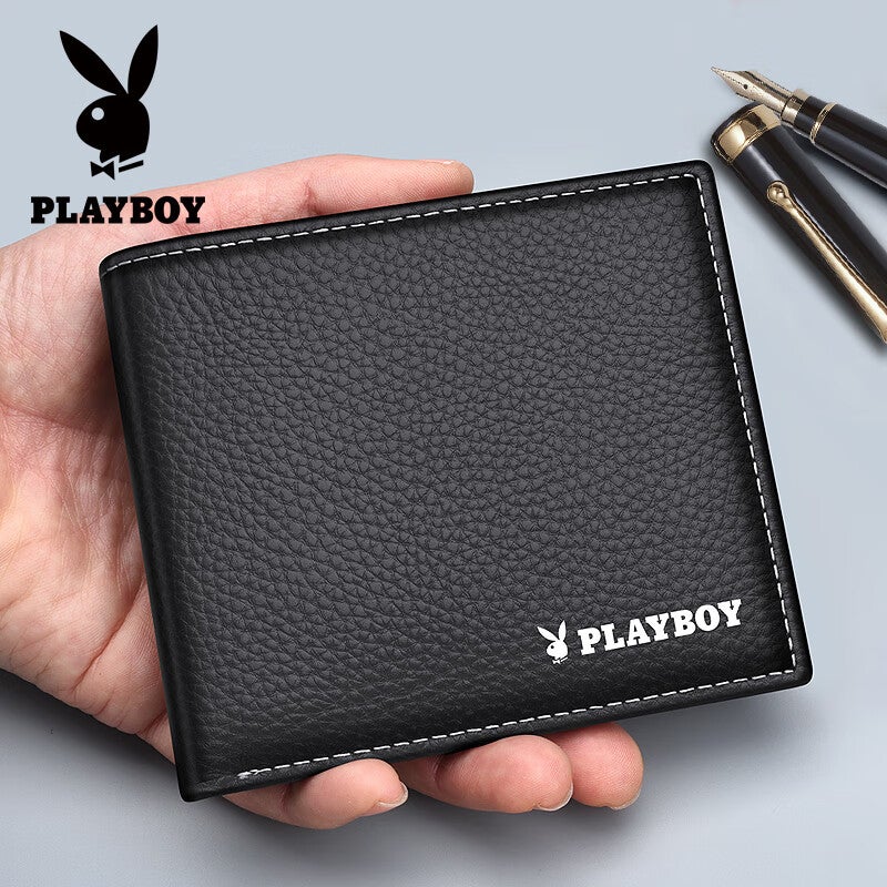 PLAYBOY Genuine Leather Wallet for Men, Top-Grain Cowhide Billfold for ID Cards And Documents, Middle-Aged Birthday Gift for Husband Or Father - Image 4