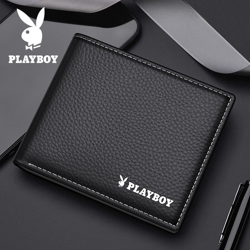PLAYBOY Genuine Leather Wallet for Men, Top-Grain Cowhide Billfold for ID Cards And Documents, Middle-Aged Birthday Gift for Husband Or Father - Image 5