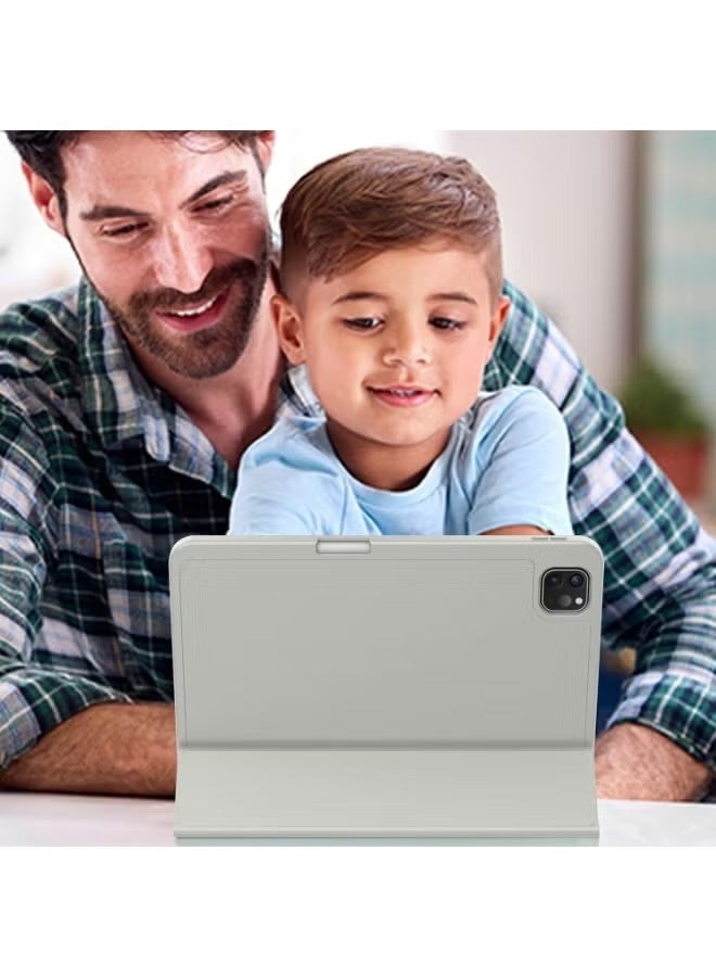 ACLIX iPad Pro 11 inch Case (2024, M4 5th Gen) with Pencil Holder – Slim Smart Protective Cover with Auto Sleep/Wake, Magnetic Trifold Stand, Touch ID & USB-C Pencil Support – Smoky Gray - Image 3