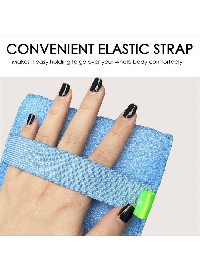 Evridwear Exfoliating Bath Sponge, Daily Skincare Body Scrubbers Loofah Shower Pads with Strap for Body Cleansing, Dead Skin Cell Remover, 3 Count Value Pack(Macaroon) - Image 3