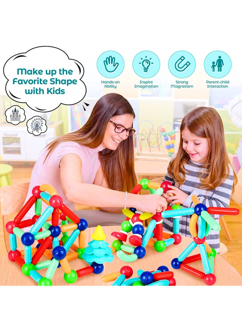 MAGIC VAULT Magnetic Sticks Building Blocks for Kids Toys for Girls | Magnetic Toys for Boys Age 3+ Year 4 5 6 7 8 10 12 14 Old Educational Stem Learning Magnet Stick with Balls Game Set (42 PCS)  - Image 4