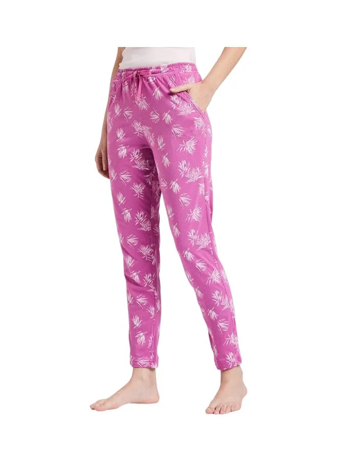 JOCKEY Jockey RX09 Women Micro Modal Cotton Relaxed Fit Printed Pyjama with Lace Trim on Pockets