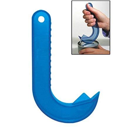 ALAZCO 2 Easy Safe Ring Pull Can Opener Protects Nails Arthritis Hands Helper By Alazco Red & Blue - Image 3