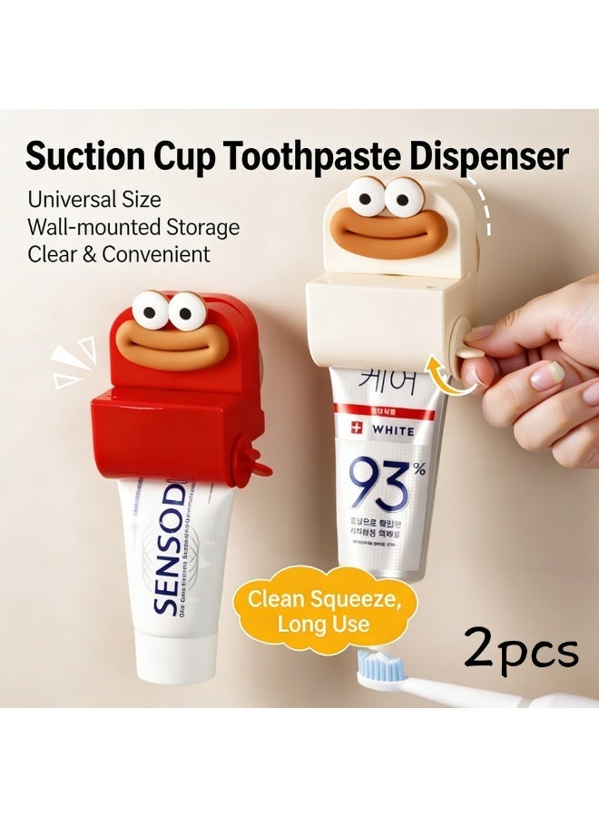 Creative Sausage Mouth Toothpaste Squeezer, Wall-Mounted No-Drill Toothpaste Dispenser - Image 1
