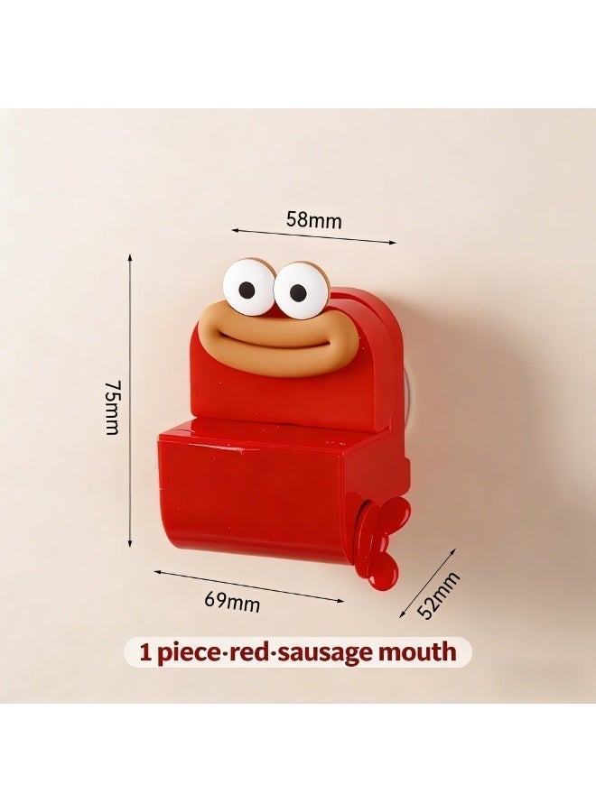 Creative Sausage Mouth Toothpaste Squeezer, Wall-Mounted No-Drill Toothpaste Dispenser - Image 3