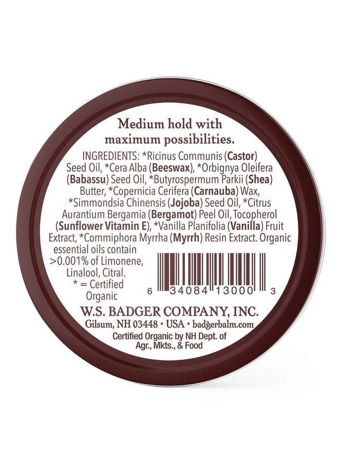 Badger - Mustache Wax Medium Hold Natural Mustache Wax Certified Organic Styling Facial Hair Wax Moustache Wax 0.75 Oz - Image 1