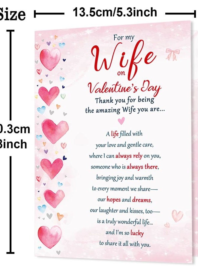 Beixian Valentines Day Cards Gifts for Wife from Husband, Unique Wife Valentines Day Gifts for Her -8x5.3 Inches, Double-Sided - Image 3