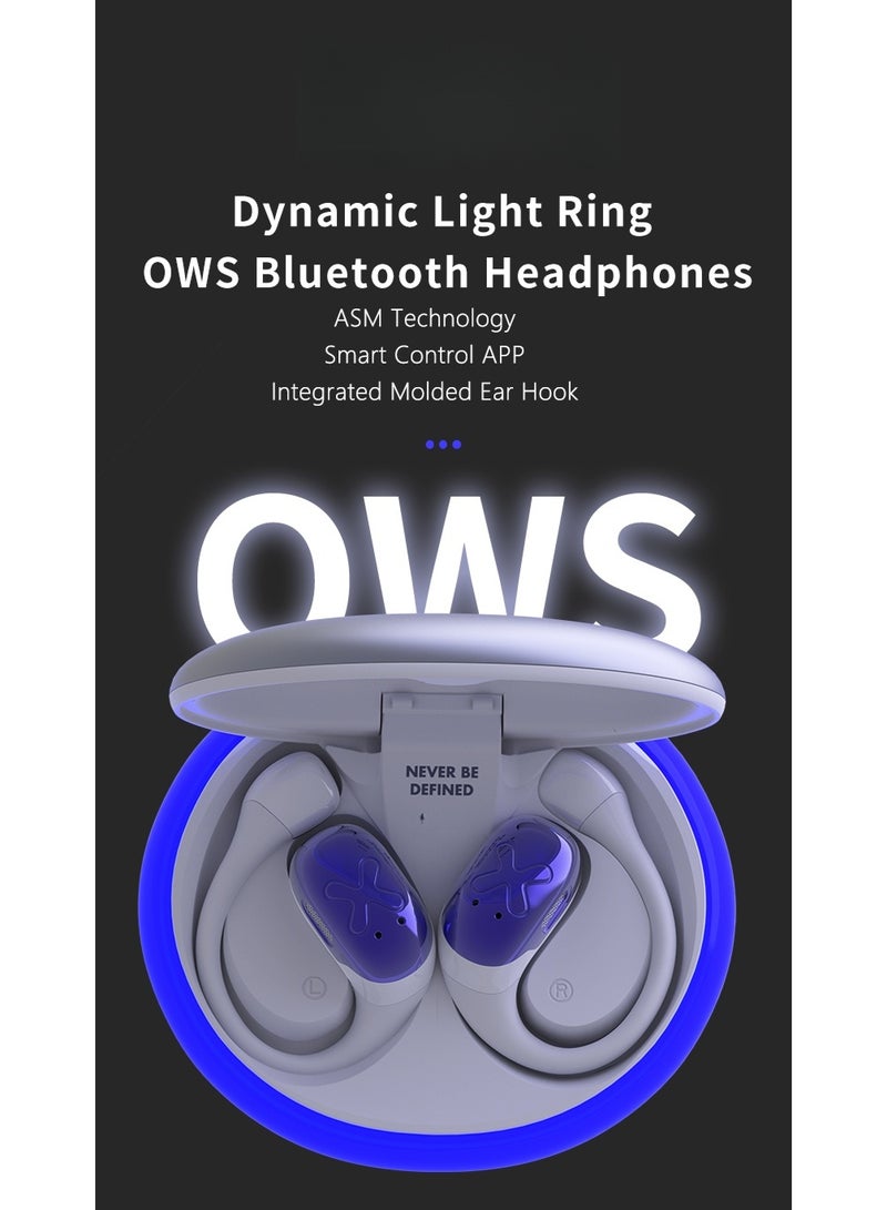 Open-Ear Bluetooth Earphones with APP Control, Dynamic Light Ring, IP67 Waterproof, and Long Battery Life - Image 2