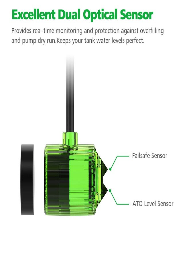 Useek Auto Top Off for Saltwater Aquarium Water ATO System for Both Reef and Fresh Tank - Green - Image 5