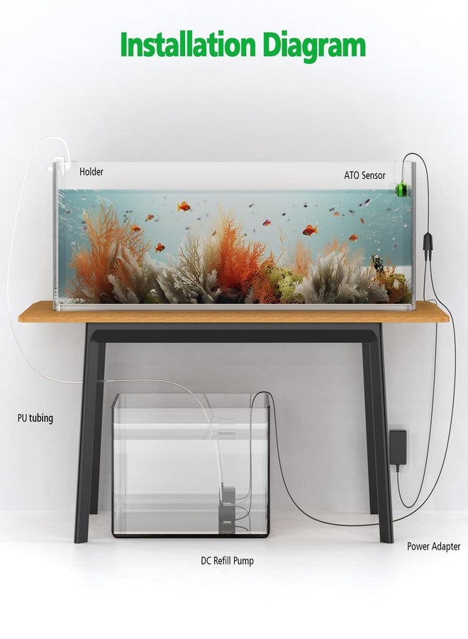 Useek Auto Top Off for Saltwater Aquarium Water ATO System for Both Reef and Fresh Tank - Green - Image 2