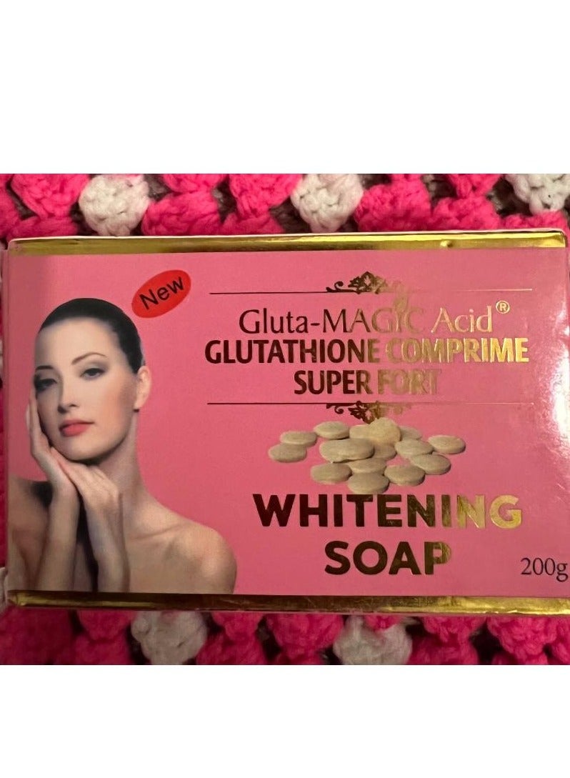 جلوتا صابون تبييض حمض الجلوتاثيون السحري سوبر فورت 200 جرام