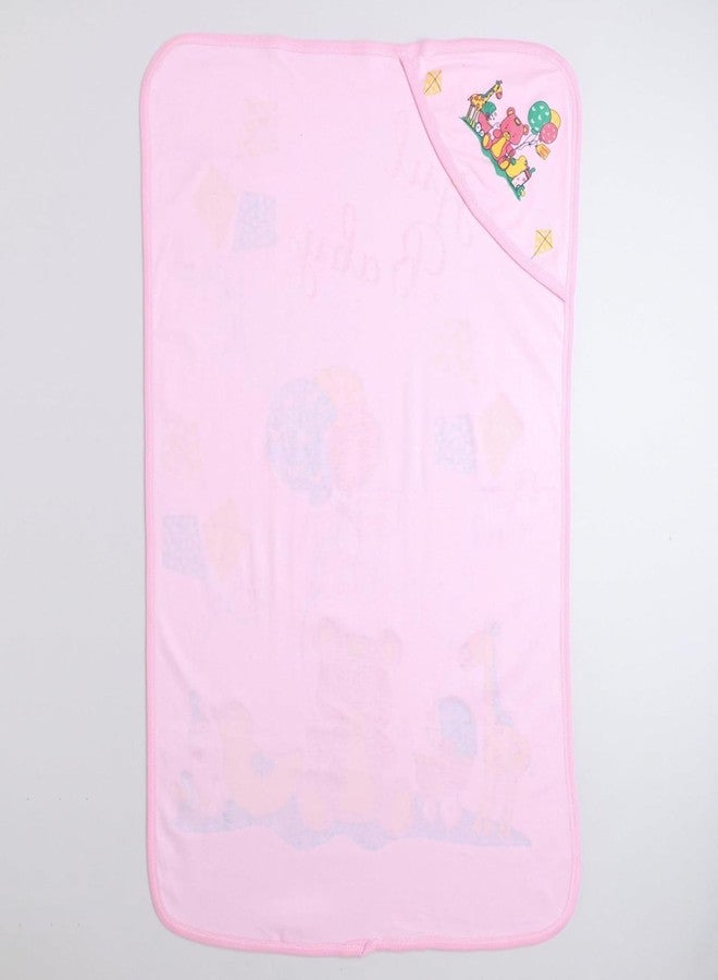 Vijyas Mart All Season Baby Bath Towel for New Born Baby with Hood - VM 1952 Pink - Image 3