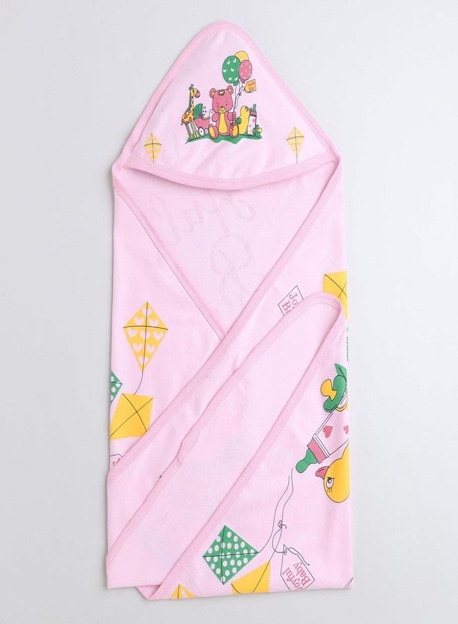 Vijyas Mart All Season Baby Bath Towel for New Born Baby with Hood - VM 1952 Pink - Image 4