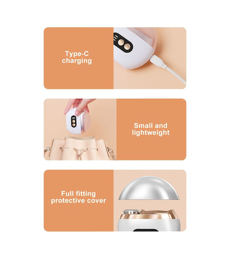 Portable Electric Nail Clippers USB Charging Nail Grinder with LED Light Anti Pinch Design Easy to Operate for Manicure Nail Filing Polishing And Shaping White - Image 5
