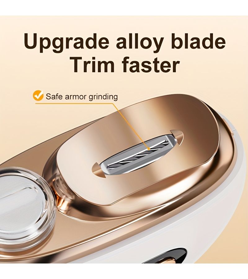 Portable Electric Nail Clippers USB Charging Nail Grinder with LED Light Anti Pinch Design Easy to Operate for Manicure Nail Filing Polishing And Shaping White - Image 3