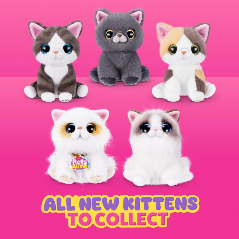 Pets Alive Smitten Kittens Series 2 (Calico Cat) by ZURU - Interactive Plush Cat Toy with 10 Sounds  Surprise Unboxing  Soft Collectible Pet for Ages 3+ - Image 4