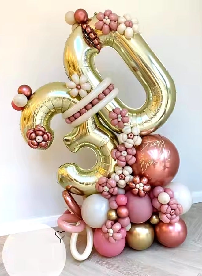 40 Inch Rose Gold Number 9 Balloon – Elegant Foil Decoration for Birthdays & Anniversaries  - Image 2