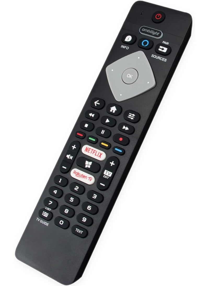 PopZa Replacement Remote Control Suitable for Philips 4K UHD LED Android TV 75PUS7354/12 43PUS7855/12 50PUS7855/12 55PUS7855/12 58PUS7855/12 855/12 65PUS7855/12 with battery - Image 3