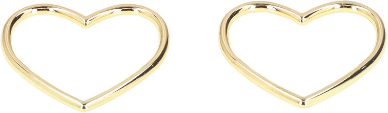 Heart Shaped Iron Keychain Accessories, Elegant DIY Key Rings with Glossy Finish, Simple Firm Exquisite Modeling for Bag Pendant Waist Charm or Kids Craft Kit (imitation gold) - Image 3