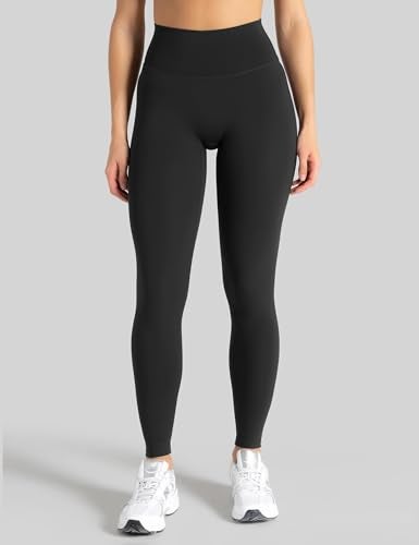 Unthewe High Waisted Butt Lifting Workout Gym Leggings for Women Buttery Soft Athletic Yoga Pants(U810-Black-L) - Image 2