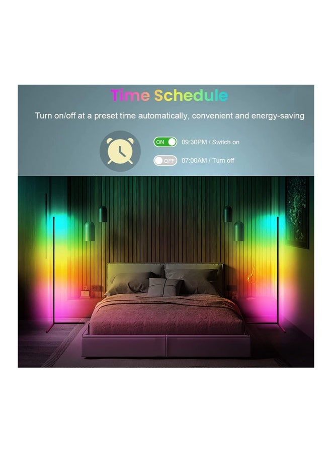 مصباح أرضي زاوية ذكي RGB، تحكم صوتي، سطوع قابل للتعديل، إضاءة LED متغيرة الألوان - Image 2