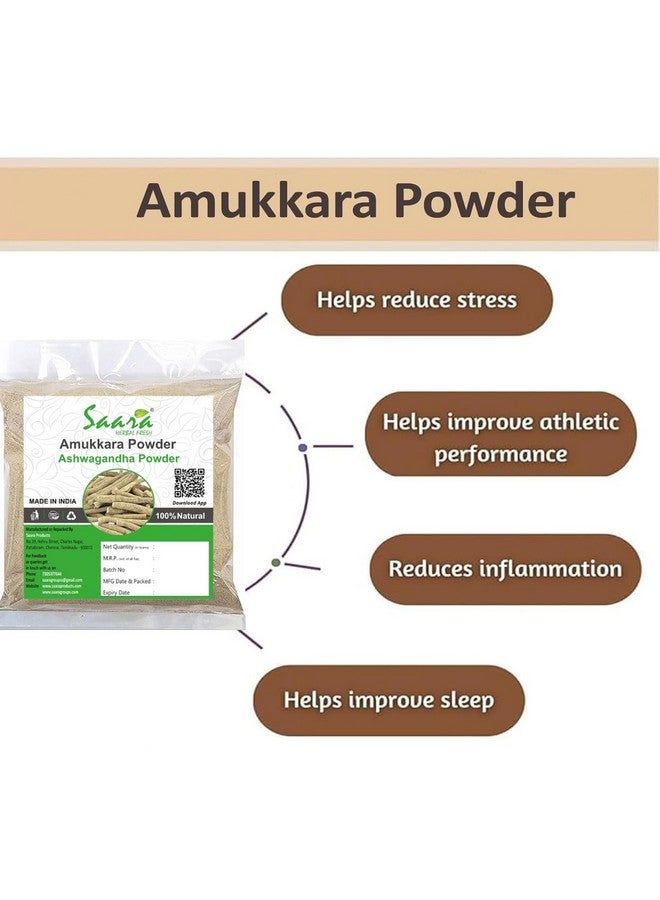 Saara HERBAL FRESH Amukkara Powder, 101g, Indian Ginseng, Amukkara Kizhangu Powder, Ashwagandha Powder, (Pack of 1 x 101g) - Image 3