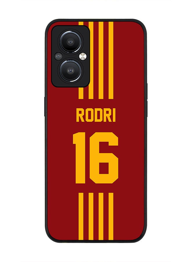 Stylizedd Rugged Black edge case for OnePlus Nord N20 5G Slim fit Soft Case Flexible Rubber Edges Anti Drop TPU Gel Thin Cover - Football Team - Spain Player Name - Rodri - Image 1
