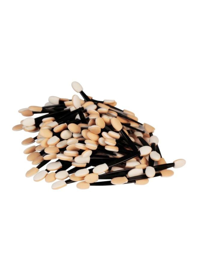 Generic 80-Piece Disposable Dual Sides Eye Shadow Sponge Applicator Makeup Brush Black/Beige  - Image 2
