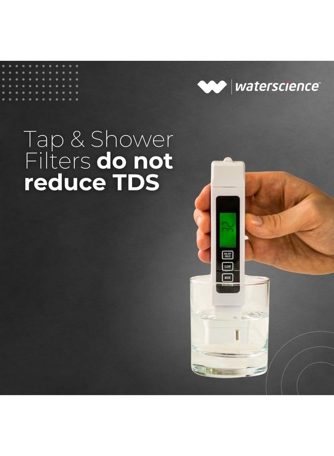 waterscience Stainless Steel Chrome Shower & Tap Filter For Hard Water + Hard Water Cleaning Wipes For Bathroom & Kitchen, White - Image 5