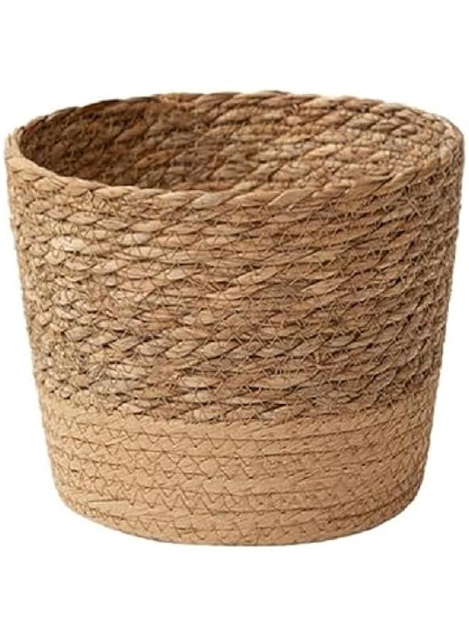 Generic Straw Plant Basket Indoor Woven Plant Pots For Planter Flower Pots Plant Pot Decoration Laundry Basket Household Planter Basket Leak Proof Plastic Lining Indoor Outdoor Garden Decoration  - Image 1
