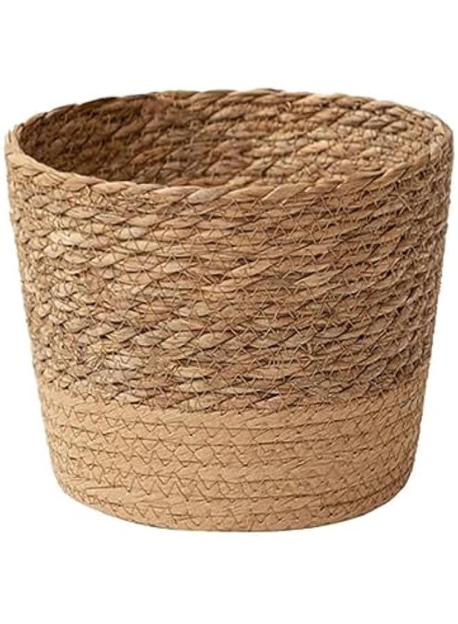 Generic Straw Plant Basket Indoor Woven Plant Pots For Planter Flower Pots Plant Pot Decoration Laundry Basket Household Planter Basket Leak Proof Plastic Lining Indoor Outdoor Garden Decoration  - Image 5