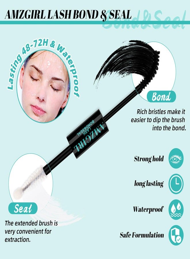 AMZGIRL LASH Lash Clusters Kit 320Pcs,30D 40D Eyelash Extension Kit,Lash Bond and Seal Waterproof,Lash Remover for Individual Cluster Lashes Kit,Lash Applicator Tool for DIY Lash Extension Kit(D-Mix9-16mm Kit) - Image 3