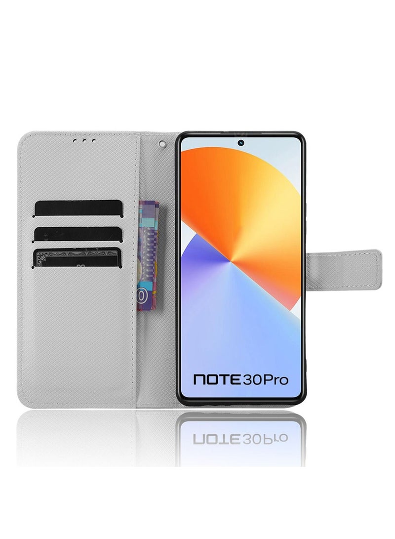 Infinix Note 30 Pro 4G/X678B Phone Case Cover With Full Body Camera Len Protector PU Leather Wallet Card Holder Shockproof Protective Back Cover With Release Hand Phone Holder Daily Video Kickstand  - Image 4
