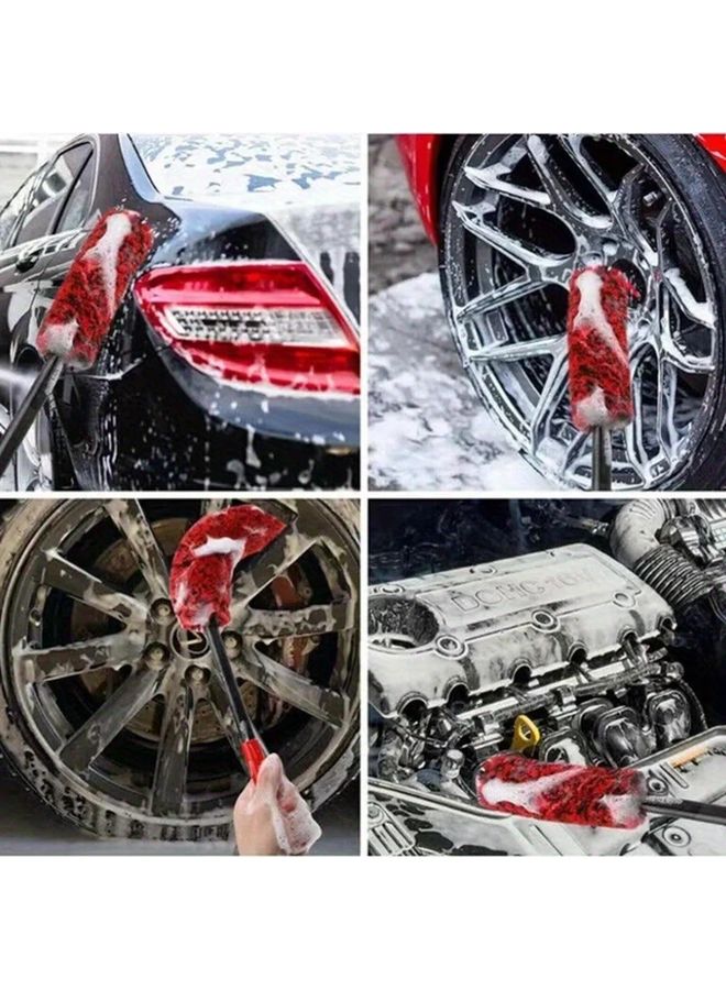 Good Quality Flexible Fleece Bristles Bendable Wheel Wizard Auto Detailing Brush For Effortless Cleaning Of Hard To Reach Car Rims And Tires 10.24x1.77 Inch Must Have Tool For Car Lovers - Image 4
