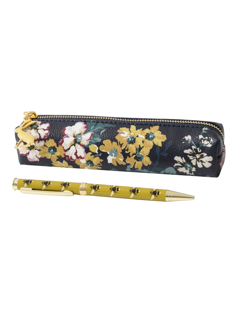 جولز Floral Pen and Pouch Set