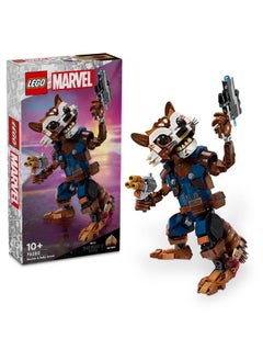 LEGO Marvel Rocket & Baby Groot 76282 Building Toy Set (566 Pieces)  - Image 1