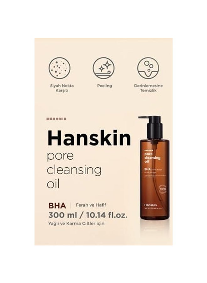Hanskin Pore Cleansing Oil Bha, Fresh & Light Formula For Oily Skin, 300Ml - Image 3