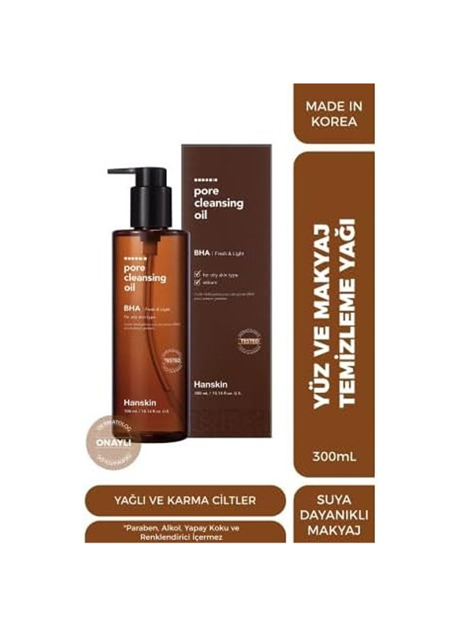 Hanskin Pore Cleansing Oil Bha, Fresh & Light Formula For Oily Skin, 300Ml - Image 2