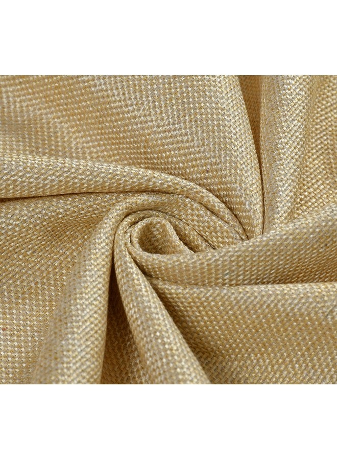 FRESH FROM LOOM FRESH FROM LOOM Unstiched Jute Plain Fabric Rich Cloth For Sofa Fabric Solid - Cushion Fabric - Table Cloth Fabric - Curtain Fabric (Lenth X Width - 591 X 55 Inch/1500 X 140 Cm - 15 Meter | Cream) - Image 2