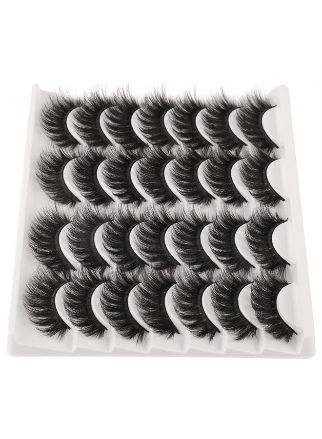JIMIRE False Eyelashes Mink Fluffy Volume Lashes 3D Wispy Long Fake Eyelashes 14 Pairs Pack - Image 3
