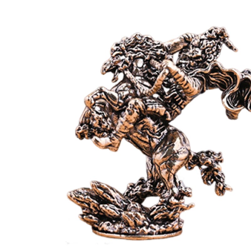 Brass Horse Figurine Sculpture Desktop Ornament Home Decoration Style B - Image 5