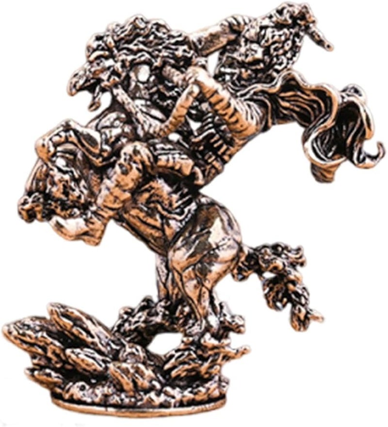 Brass Horse Figurine Sculpture Desktop Ornament Home Decoration Style B - Image 1