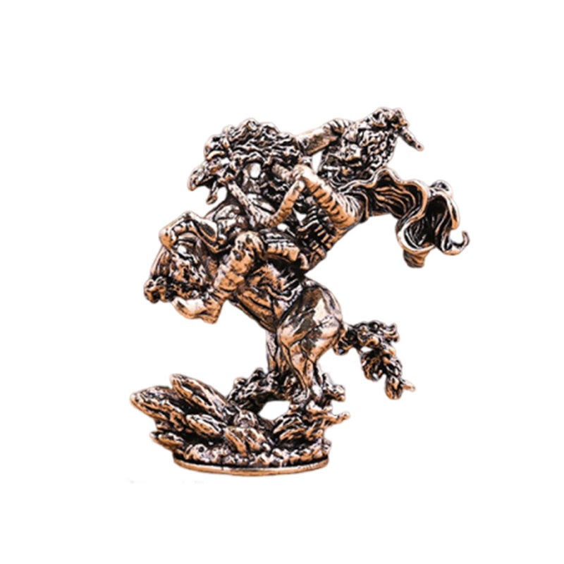 Brass Horse Figurine Sculpture Desktop Ornament Home Decoration Style B - Image 2