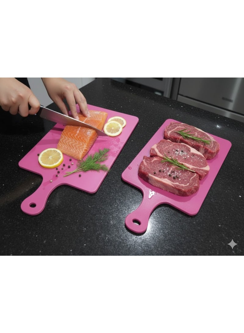 favilla Durable plastic cutting board set – 2 pieces (small + large) – sturdy non-slip surface and comfortable handle for everyday use - Image 5
