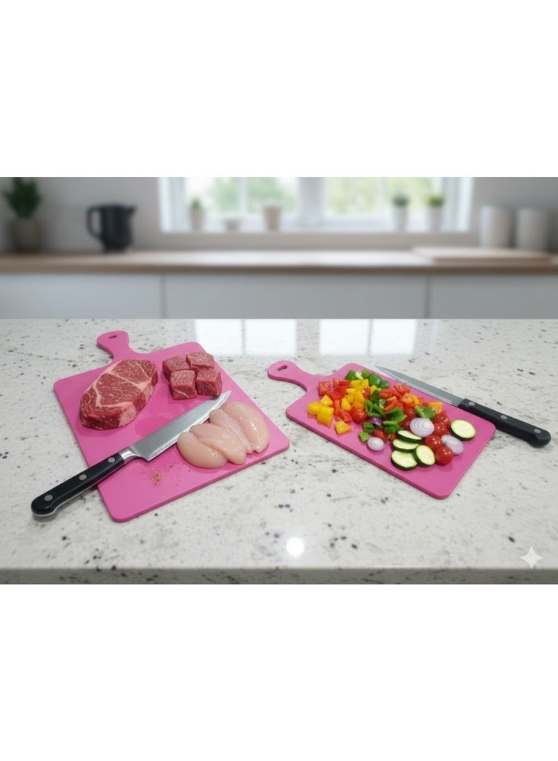 favilla Durable plastic cutting board set – 2 pieces (small + large) – sturdy non-slip surface and comfortable handle for everyday use - Image 2