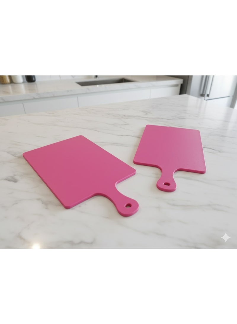 favilla Durable plastic cutting board set – 2 pieces (small + large) – sturdy non-slip surface and comfortable handle for everyday use - Image 1