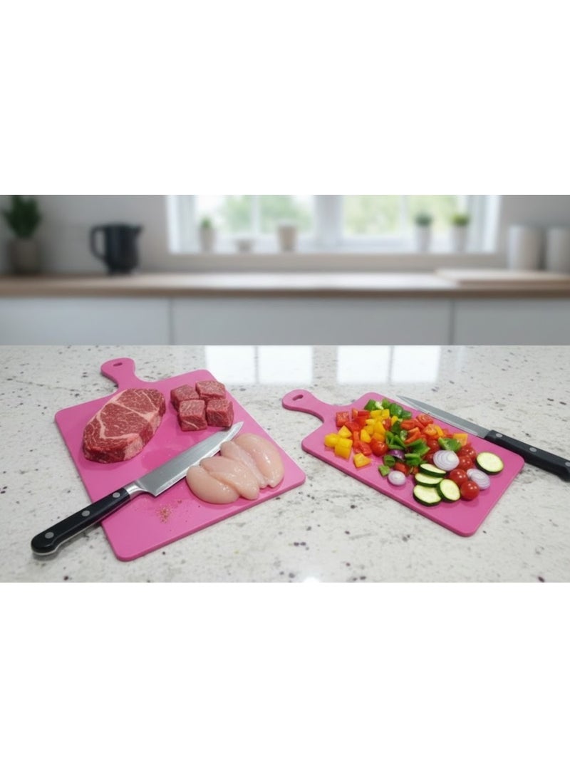 فافيلا طقم بلانشات تقطيع بلاستيك متين – قطعتين (صغير + كبير) – سطح قوي غير قابل للانزلاق ومقبض مريح للاستخدام اليومي - Image 3