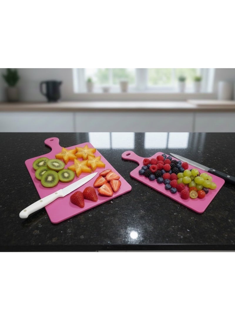 فافيلا طقم بلانشات تقطيع بلاستيك متين – قطعتين (صغير + كبير) – سطح قوي غير قابل للانزلاق ومقبض مريح للاستخدام اليومي - Image 4