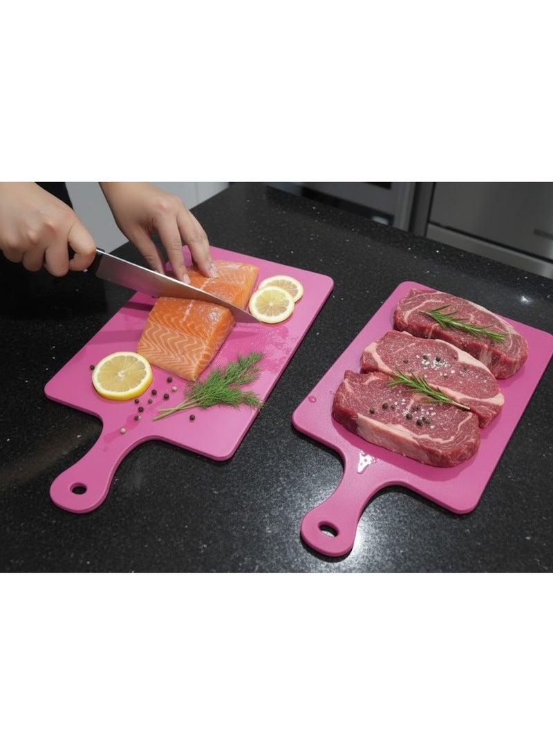 فافيلا طقم بلانشات تقطيع بلاستيك متين – قطعتين (صغير + كبير) – سطح قوي غير قابل للانزلاق ومقبض مريح للاستخدام اليومي - Image 5